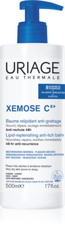 Uriage Xemose C8+ Lipid-Replenishing Anti-Itch Balm balsam calmant pentru piele uscată, cu tendință la eczeme