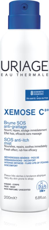 Uriage Xemose C8+ SOS Anti-Itch Mist spray SOS pentru calmarea instantanee a pruritului 200 ml