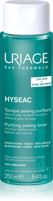 Uriage Hyseac Purifying Peeling Toner tonic reglator al sebumului ce minimizeaza porii Cu AHA Acizi 250 ml