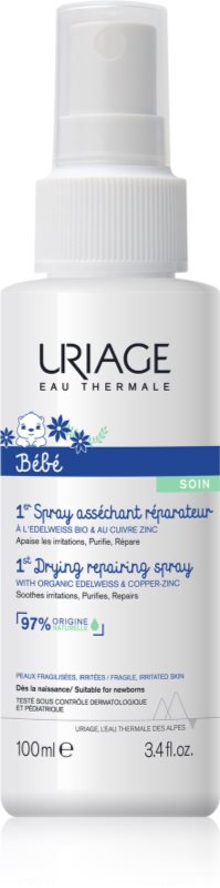 Uriage Bébé 1st Cu-Zn+ Drying Repairing Spray spray impotriva iritatiilor 100 ml