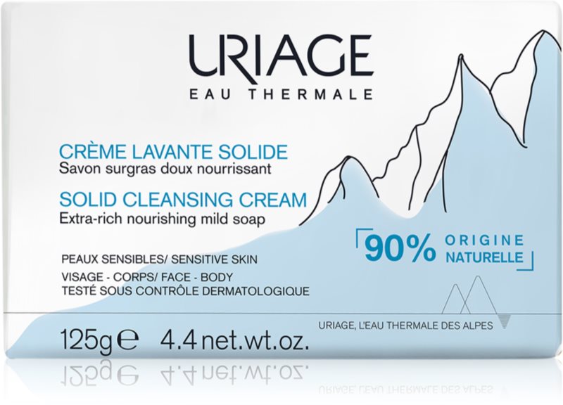 Uriage Hygiène Solid Cleansing Cream crema demachianta delicata cu apa termala z francouzských Alp 125 g