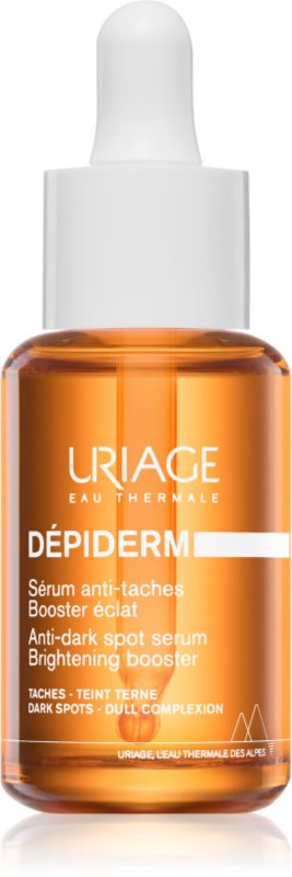 Uriage Dépiderm Anti-Dark Spot Brightening Booster Serum ser iluminator pentru corectia petelor de pigment pentru o piele mai luminoasa 30 ml