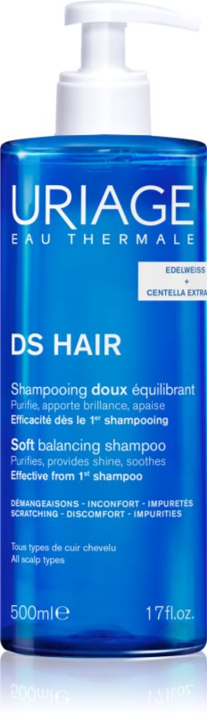 Uriage DS HAIR Soft Balancing Shampoo sampon pentru curatare pentru piele sensibila