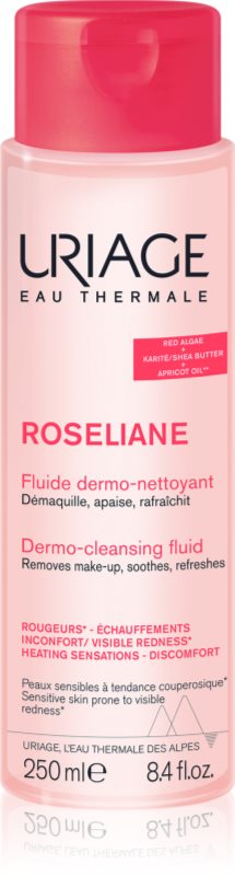 Uriage Roseliane Dermo-Cleansing Fluid lotiune de curatare pentru netezirea pielii 250 ml
