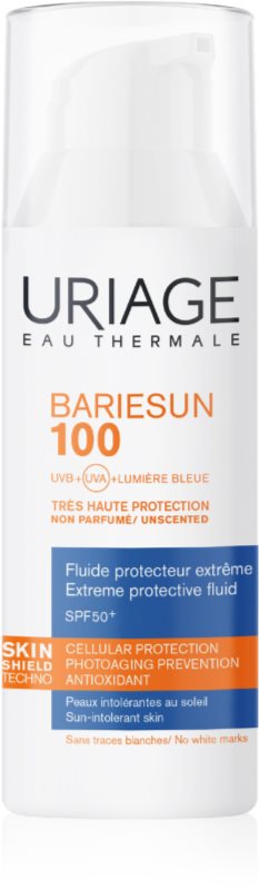 Uriage Bariésun 100 Extreme Protective Fluid SPF 50+ fluid protector pentru ten sensibil și intolerant SPF 50+ 50 ml