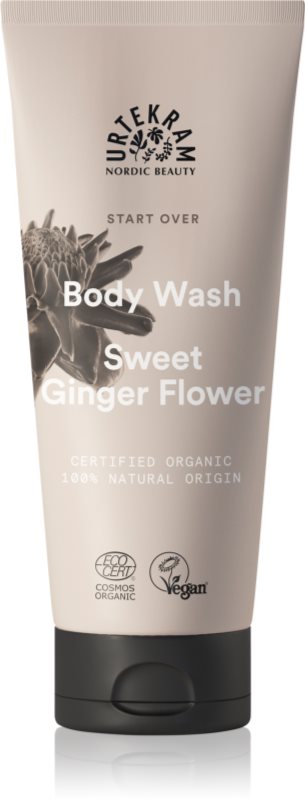 Urtekram Sweet Ginger Flower gel de duș mătăsos cu extracte de aloe si ghimbir 200 ml