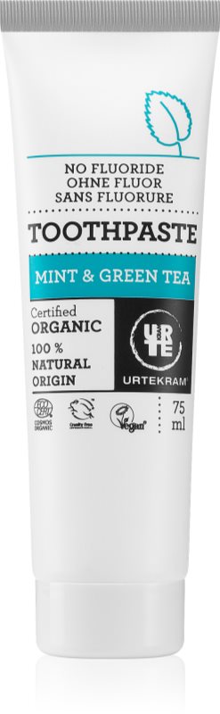 Urtekram Mint & Green Tea pasta de dinti cu menta cu ceai verde 75 ml