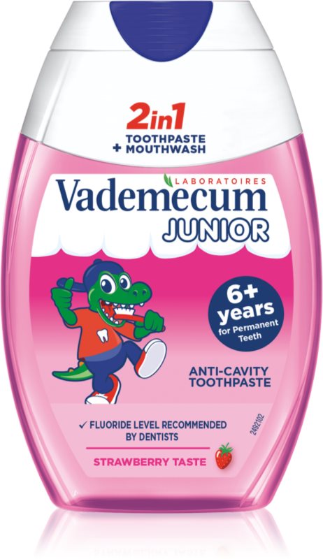 Vademecum Junior 2 in 1 pasta de dinti si apa de gura 2 în 1 pentru copii 6 + ani 75 ml