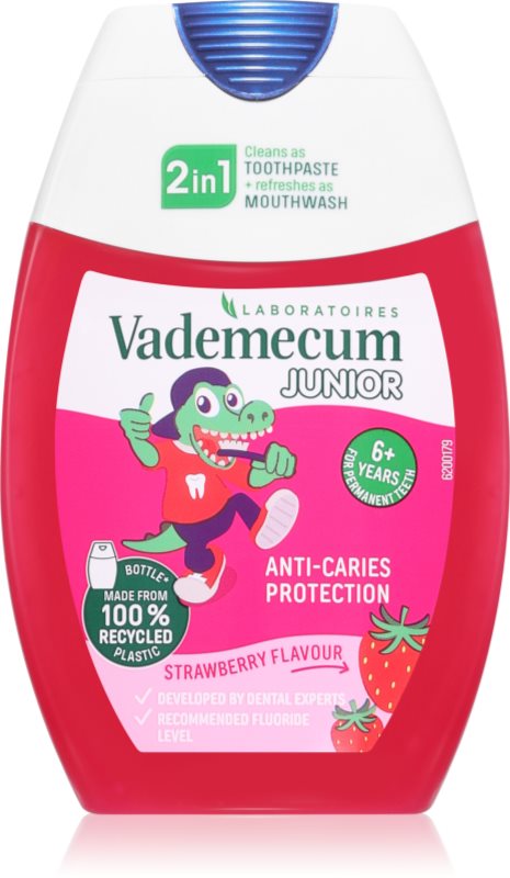 Vademecum Junior 2 in 1 pasta de dinti si apa de gura 2 în 1 pentru copii 6 + ani 75 ml