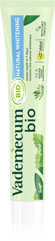 Vademecum BIO Natural Whitening pastă de dinți cu extract din plante cu efect de albire 75 ml