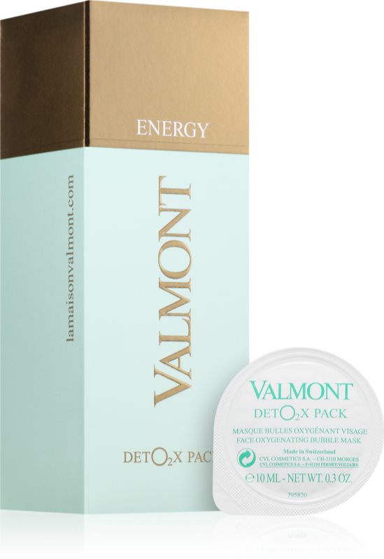 Valmont DetO2x Pack mască activă detoxifiantă și iluminatoare în capsule pentru toate tipurile de ten 6x10 ml