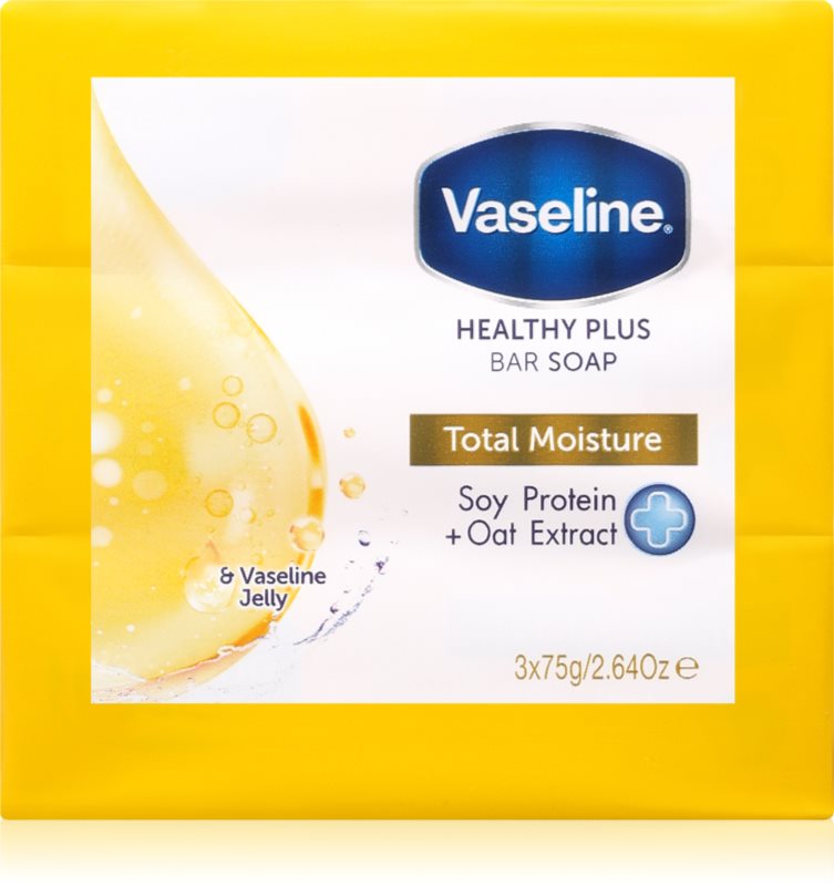 Vaseline Total Moisture Bar Soap set de săpunuri solide 3x75 g