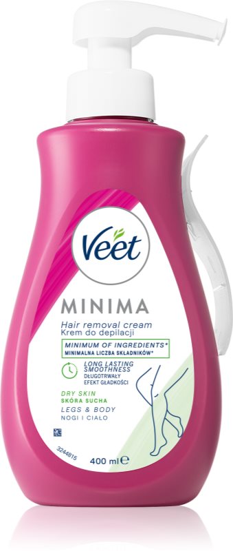 Veet Minima Dry Skin cremă depilatoare cu efect hidratant pentru piele uscata 400 ml