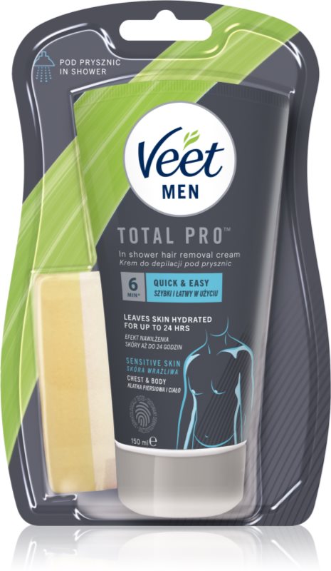 Veet MEN cremă depilatoare pentru duș pentru piele sensibila pentru bărbați 150 ml