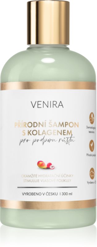 Venira Shampoo for Hair Growth sampon natural cu colagen cu parfum Mango-Lychee 300 ml