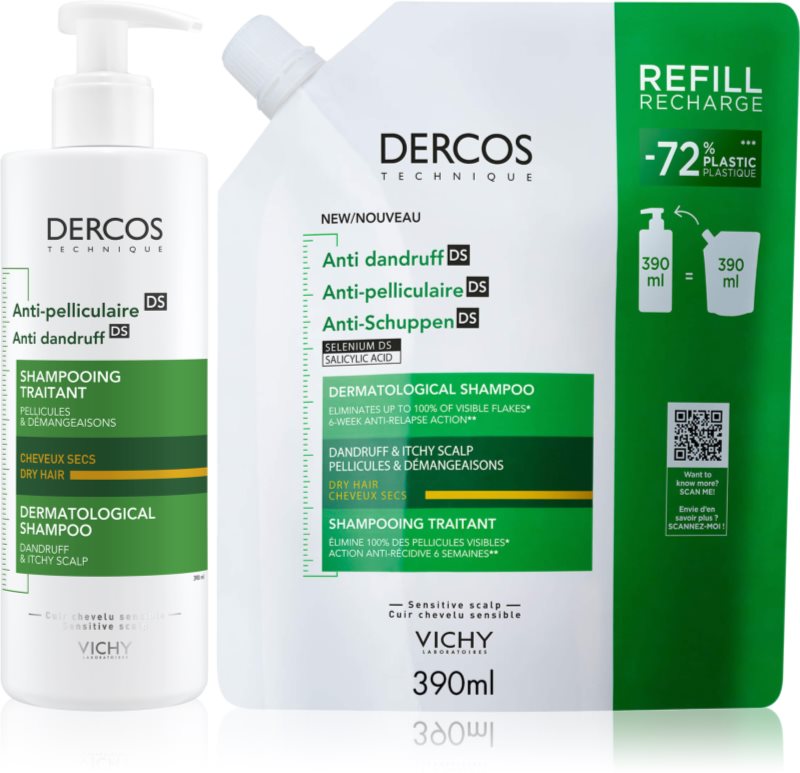 Vichy Dercos Anti-Dandruff set anti matreata pentru par uscat