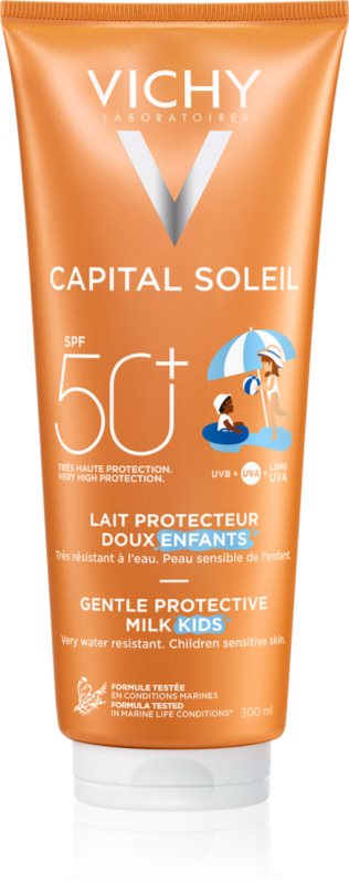 Vichy Capital Soleil Gentle Milk Lapte de protecție pentru copii pentru fata si corp SPF 50 300 ml