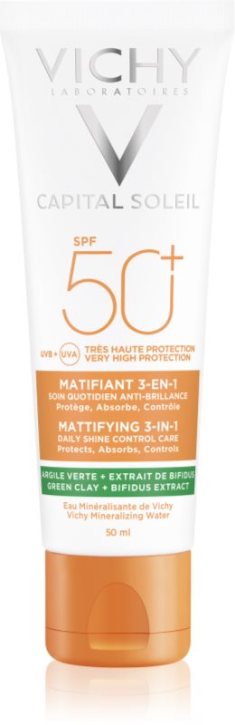 Vichy Capital Soleil Mattifying 3-in-1 crema pentru fata, protectoare si matifianta SPF 50+ 50 ml
