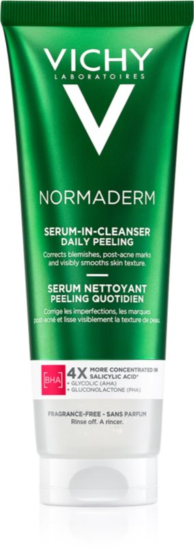 Vichy Normaderm Cleansing demachiant cu efect de peenling cu acid salicilic 125 ml
