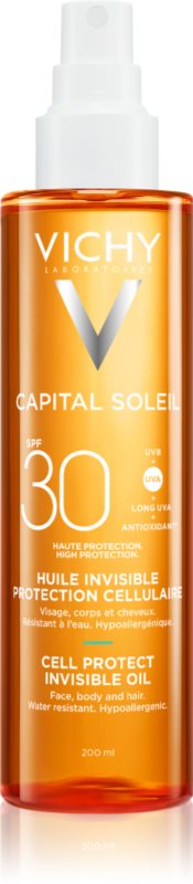 Vichy Capital Soleil Cell Protect Invisible Oil ulei protector SPF 30 200 ml