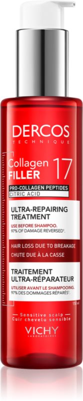 Vichy Dercos Collagen Filler 17 tratament pentru regenerare pentru părul slab cu tendință de cădere 150 ml