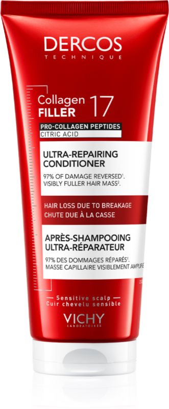 Vichy Dercos Collagen Filler 17 Balsam intensiv cu efect regenerator balsam regenerant intensiv 200 ml