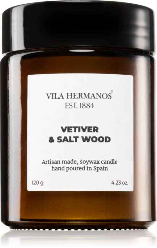 Vila Hermanos Apothecary Vetiver & Salt Wood lumânare parfumată 120 g