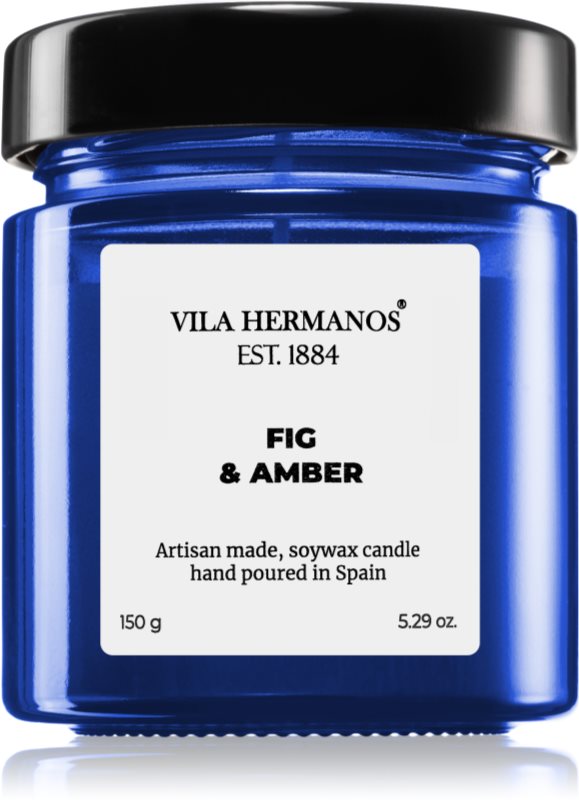 Vila Hermanos Apothecary Cobalt Blue Fig & Amber lumânare parfumată