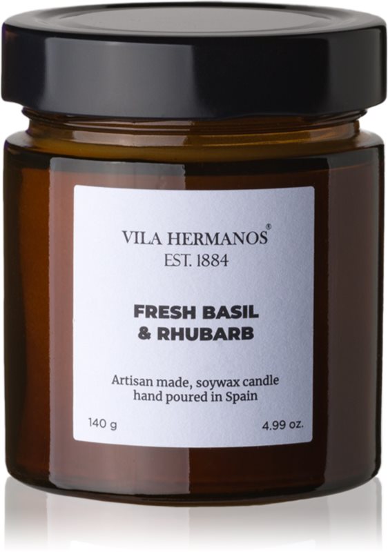 Vila Hermanos Apothecary Fresh Basil & Rhubarb lumânare parfumată 150 g