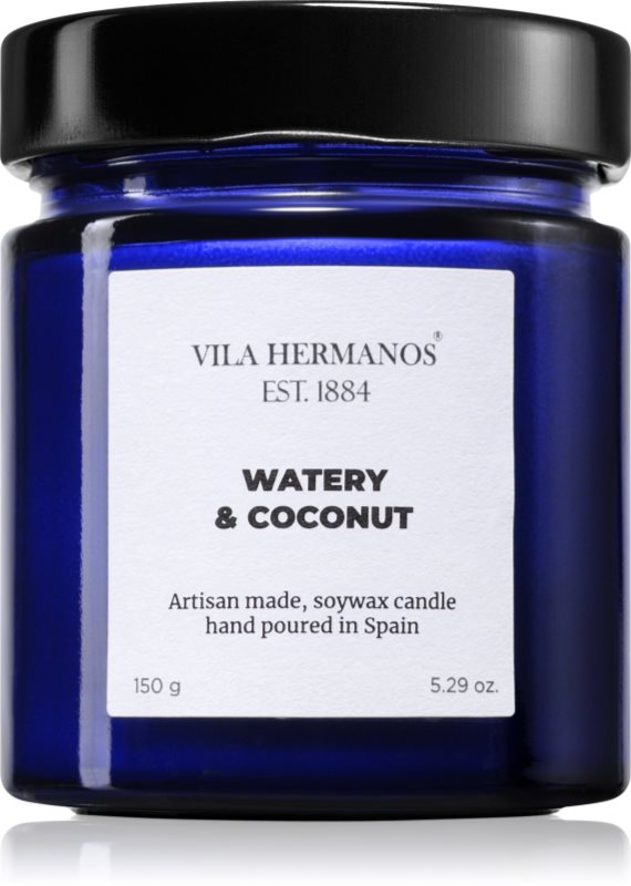 Vila Hermanos Apothecary Cobalt Blue Watery & Coconut lumânare parfumată 150 g