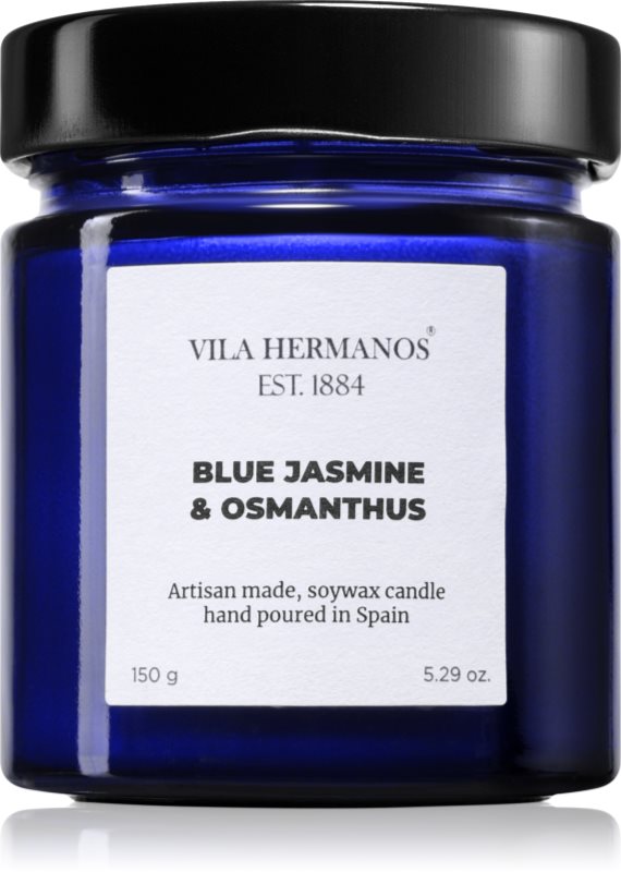 Vila Hermanos Apothecary Cobalt Blue Blue Jasmine & Osmanthus lumânare parfumată