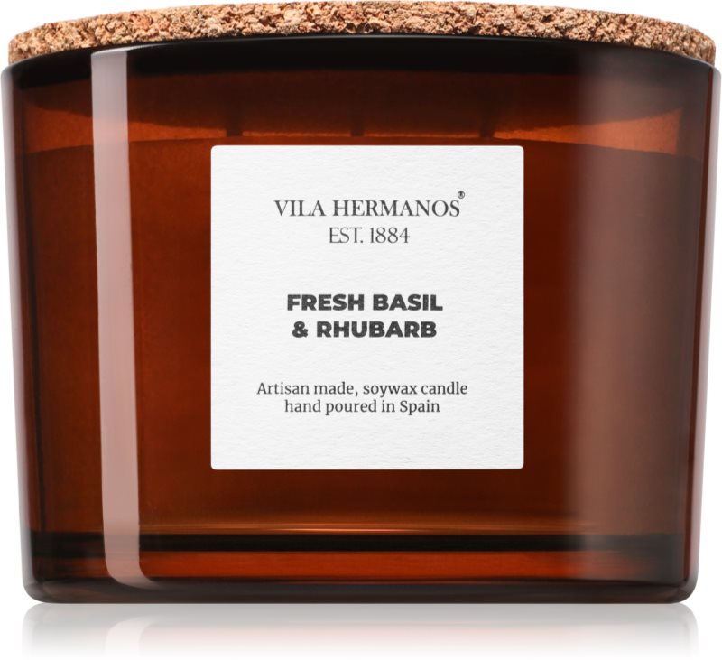 Vila Hermanos Apothecary Fresh Basil & Rhubarb lumânare parfumată 350 g