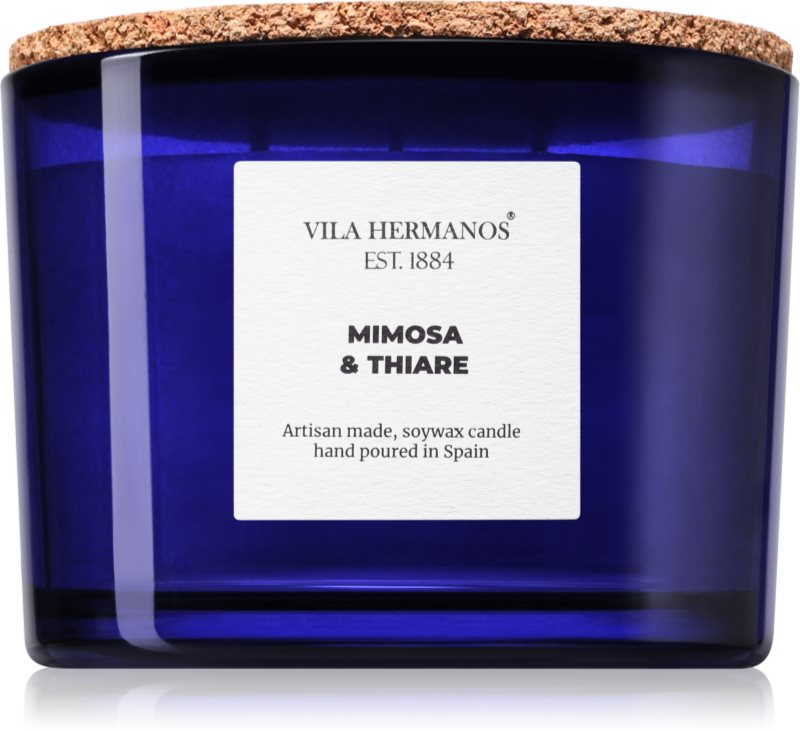 Vila Hermanos Apothecary Cobalt Blue Mimosa & Thiare lumânare parfumată 350 g