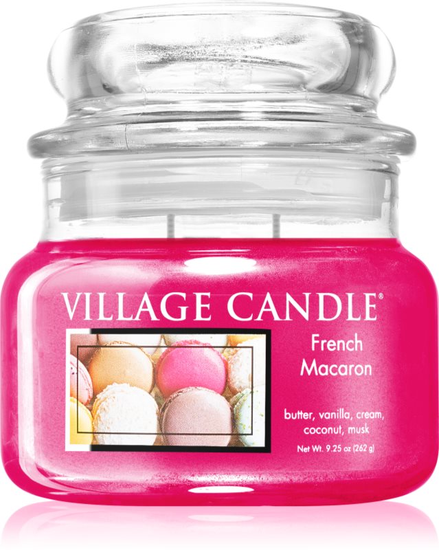 Village Candle French Macaroon lumânare parfumată (Glass Lid) 262 g