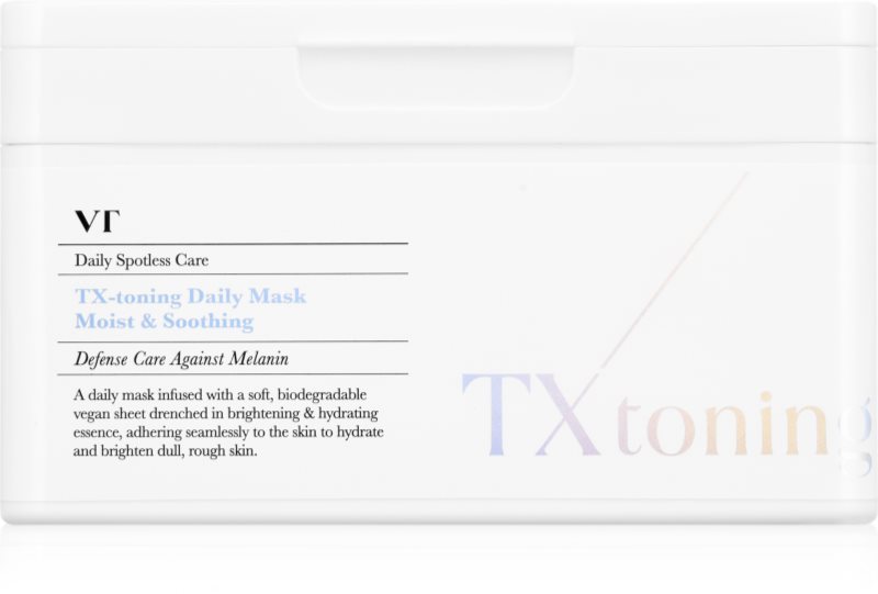 VT Cosmetics TX-Toning Daily Mask mască textilă iluminatoare impotriva petelor pachet mare 30 buc
