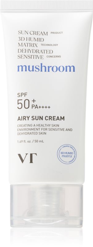VT Cosmetics Mushroom Airy Sun Cream crema protectoare pentru fata cu efect de hidratare SPF 50+ 50 ml
