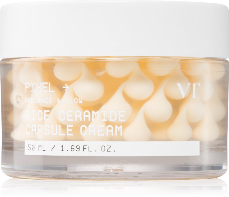 VT Cosmetics Rice Ceramide Capsule Cream crema hidratanta cu efect iluminator pentru întărirea barierei cutanate 50 ml