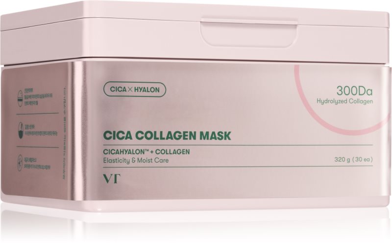 VT Cosmetics Cica Collagen Mask mască textilă nutritivă cu efect de întărire 30 buc