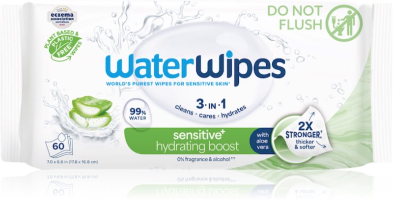 WaterWipes Hydrating Clean Servetele umede cu efect revigorant 60 buc