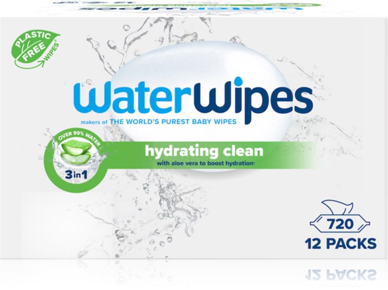 WaterWipes Hydrating Clean Servetele umede cu efect revigorant 12x60 buc