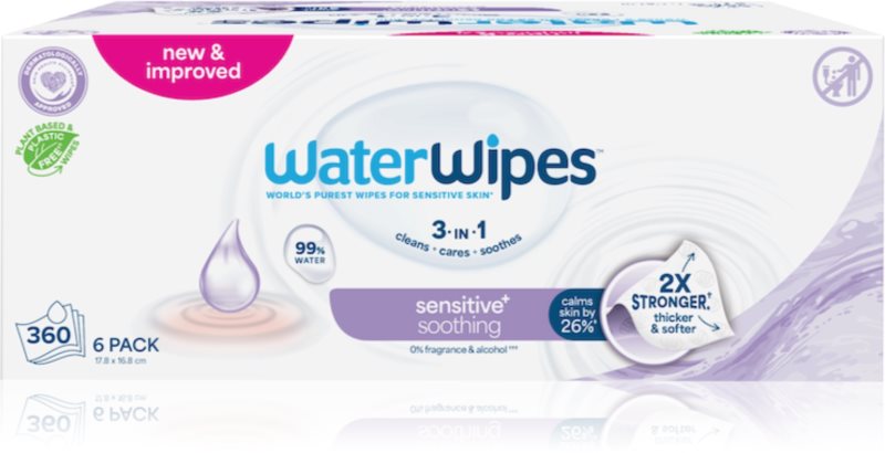 WaterWipes Soothing Clean servetele delicate pentru copii 6x60 buc