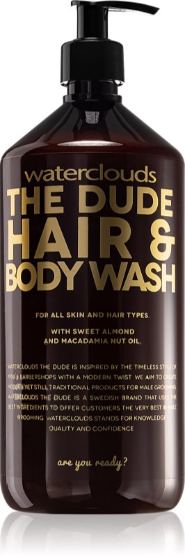 Waterclouds The Dude Hair & Body Wash 2 in 1 gel de dus si sampon 1000 ml