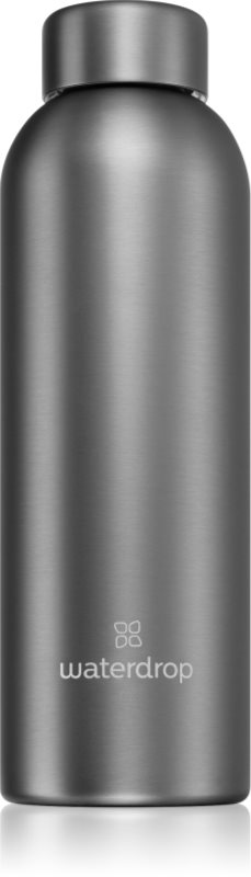 Waterdrop Thermo Steel Metal sticlă inoxidabilă pentru apă culoare Charcoal 1 buc