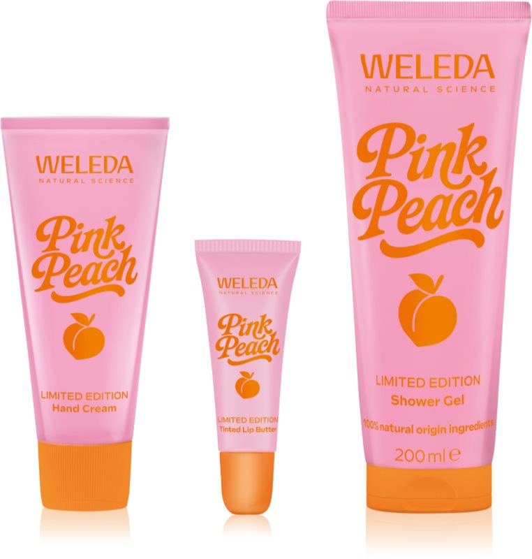 Weleda Pink Peach set nutritie si hidratare