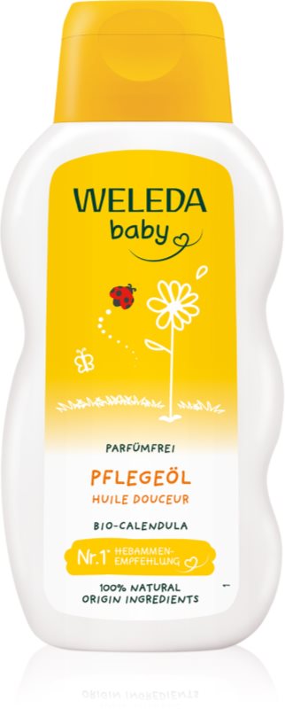 Weleda Baby and Child ulei pentru bebeluși, cu gălbenele fara parfum 200 ml