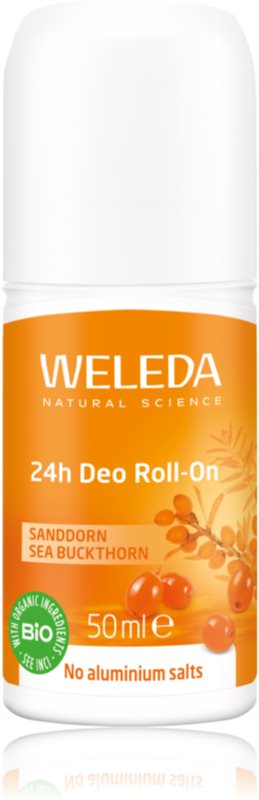 Weleda Sea Buckthorn deodorant roll-on fără săruri de aluminiu cu protectie 24h 50 ml