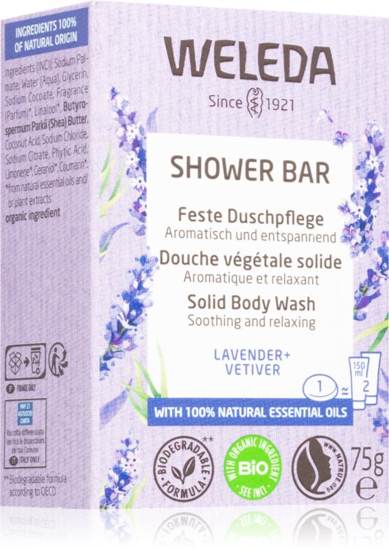 Weleda Shower Bar Lavender săpun solid cu lavanda 75 g