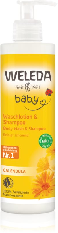 Weleda Baby sampon si gel de baie 2 in 1 pentru copii Calendula officinalis 400 ml