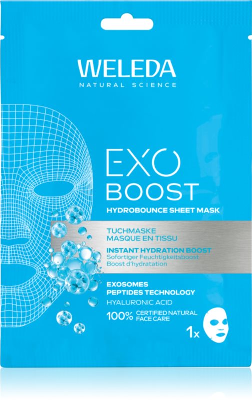 Weleda Exo Boost mască textilă hidratantă 20 ml