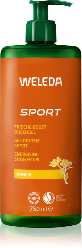 Weleda Sport gel de dus revigorant efect regenerator Arnica, Rosemary, Lavender 750 ml
